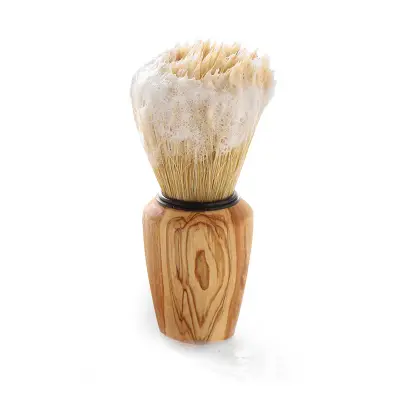 olive wood shaving brush