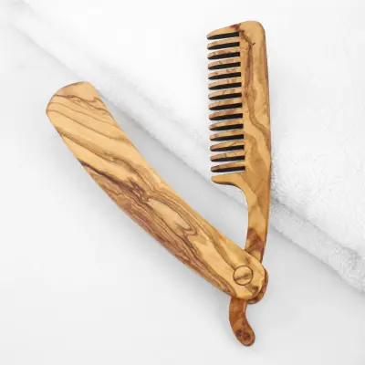 olive wood beard comb