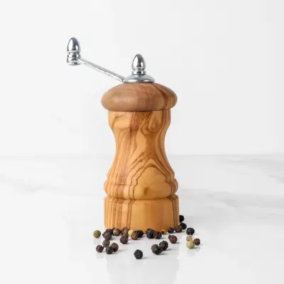 olive wood small salt & pepper grinder