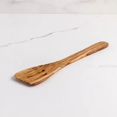 olive wood slotted spatula