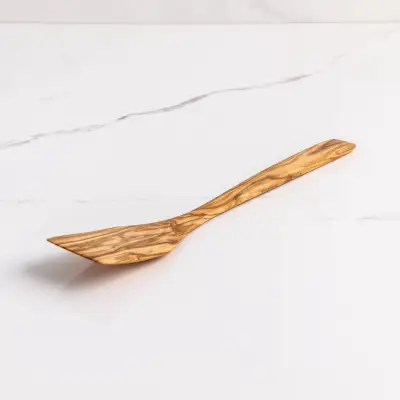 olive wood curved turner spatula
