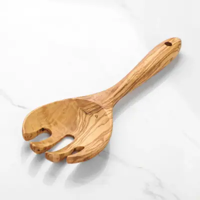 olive wood salad serving spork