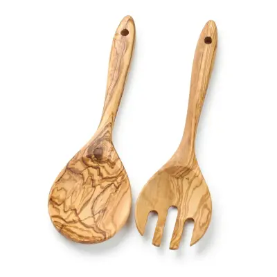 olive wood salad serving spoon