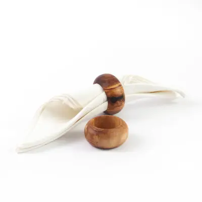 olive wood wooden napkin ring