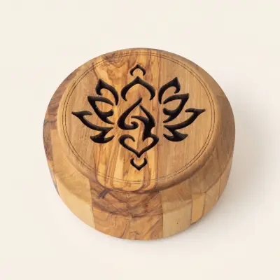olive wood incense burner