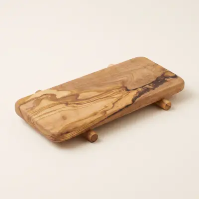 olive wood sashimi serving board