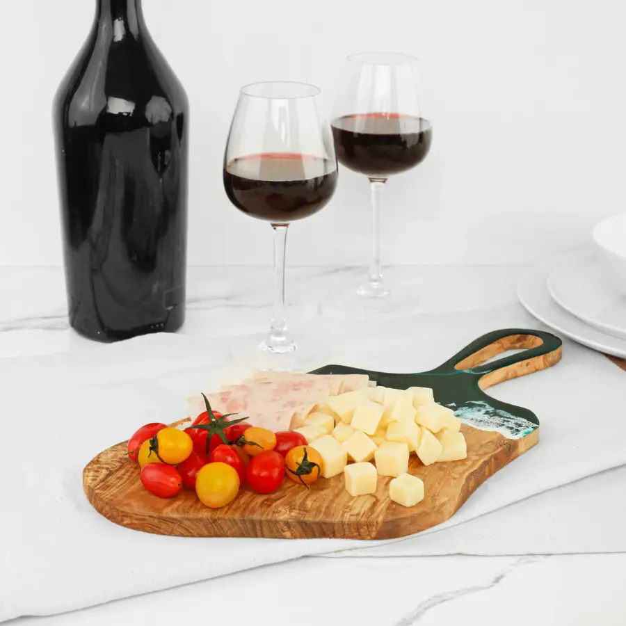 olive wood resin wood cutting board