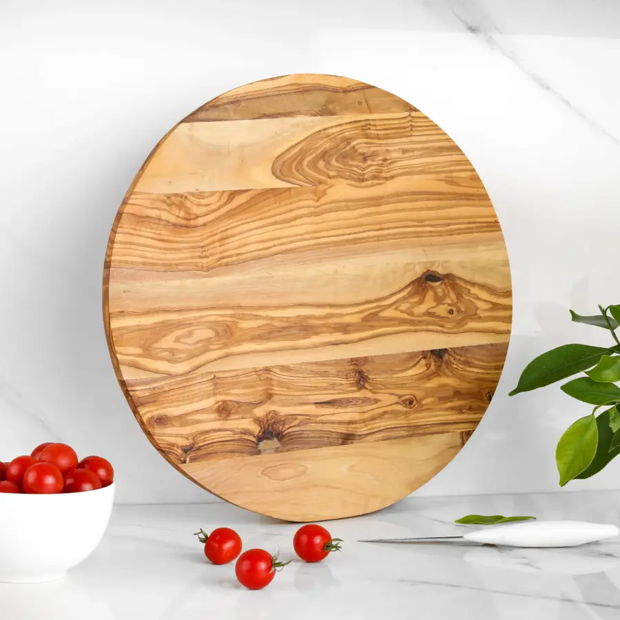 olive wood round charcuterie board (laminated)