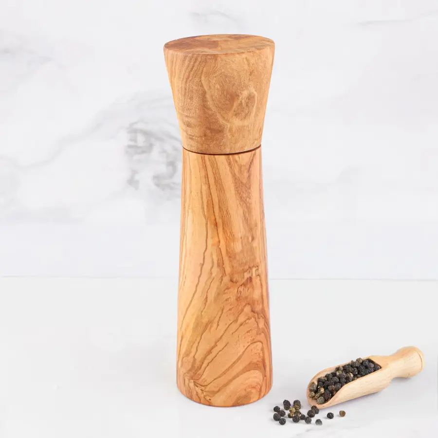olive wood salt & pepper grinder