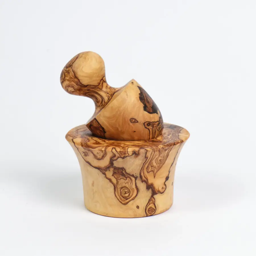 olive wood garlic press