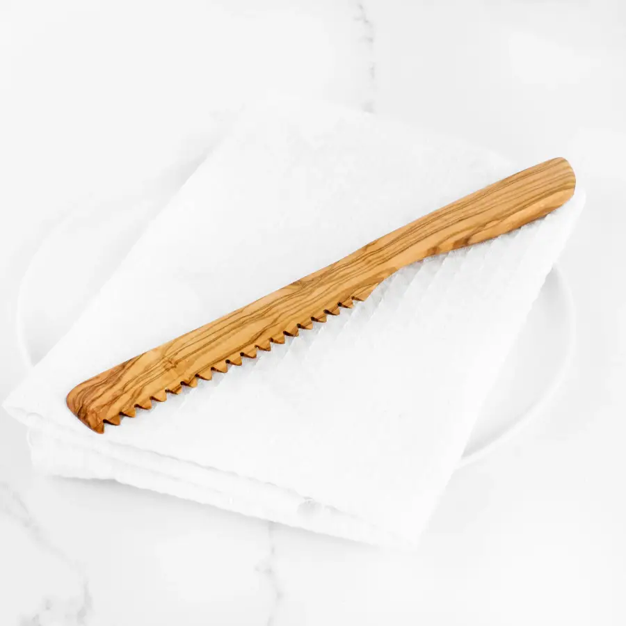 olive wood bread knife