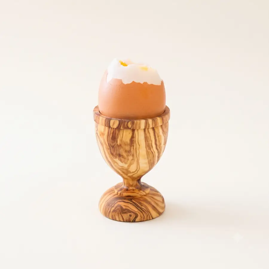 olive wood egg cup
