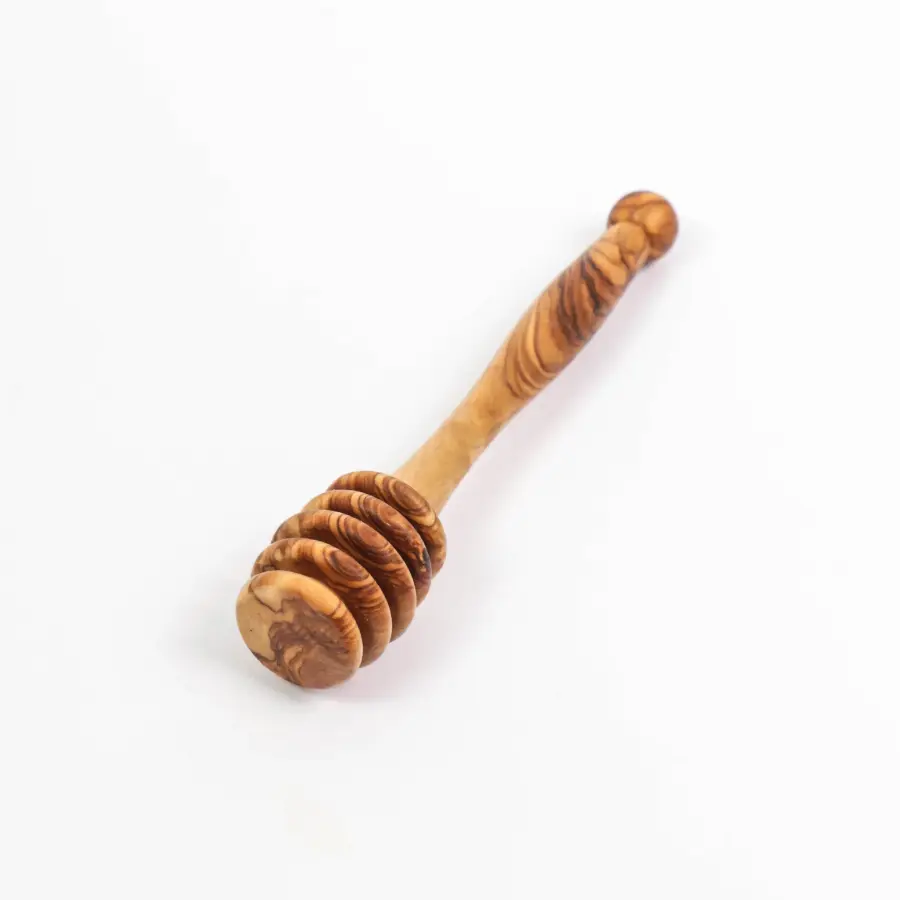 olive wood honey dipper