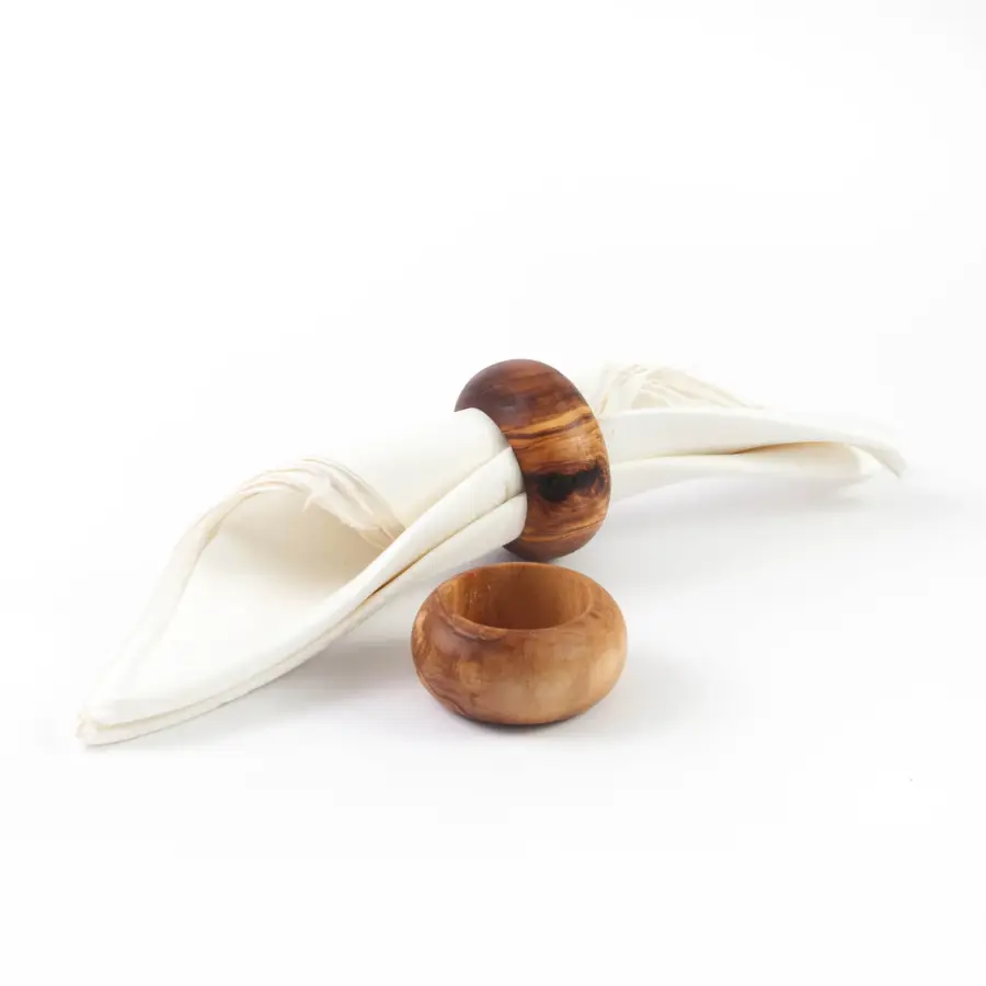 olive wood wooden napkin ring