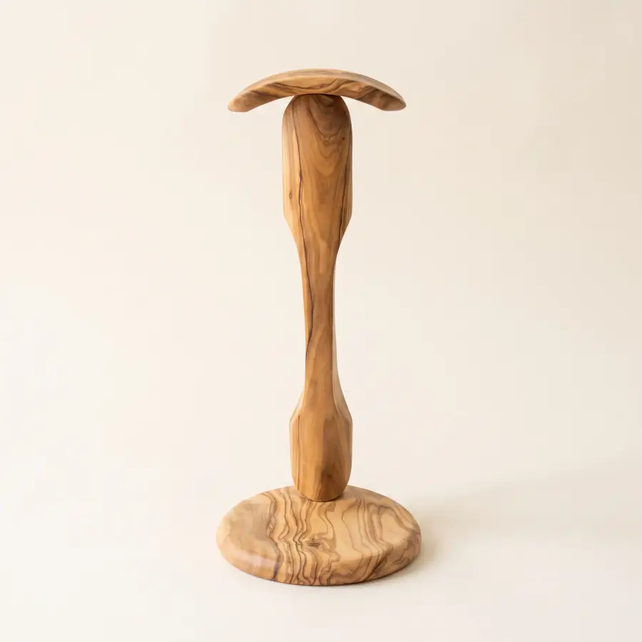 olive wood headphone stand