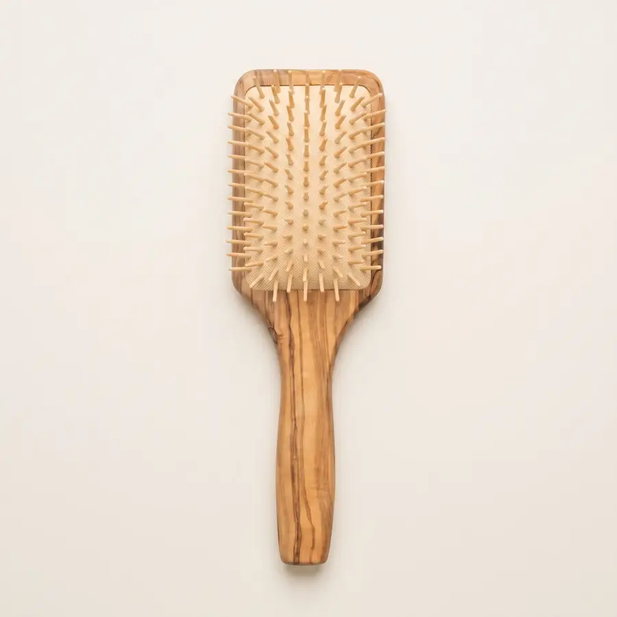 olive wood hair brush