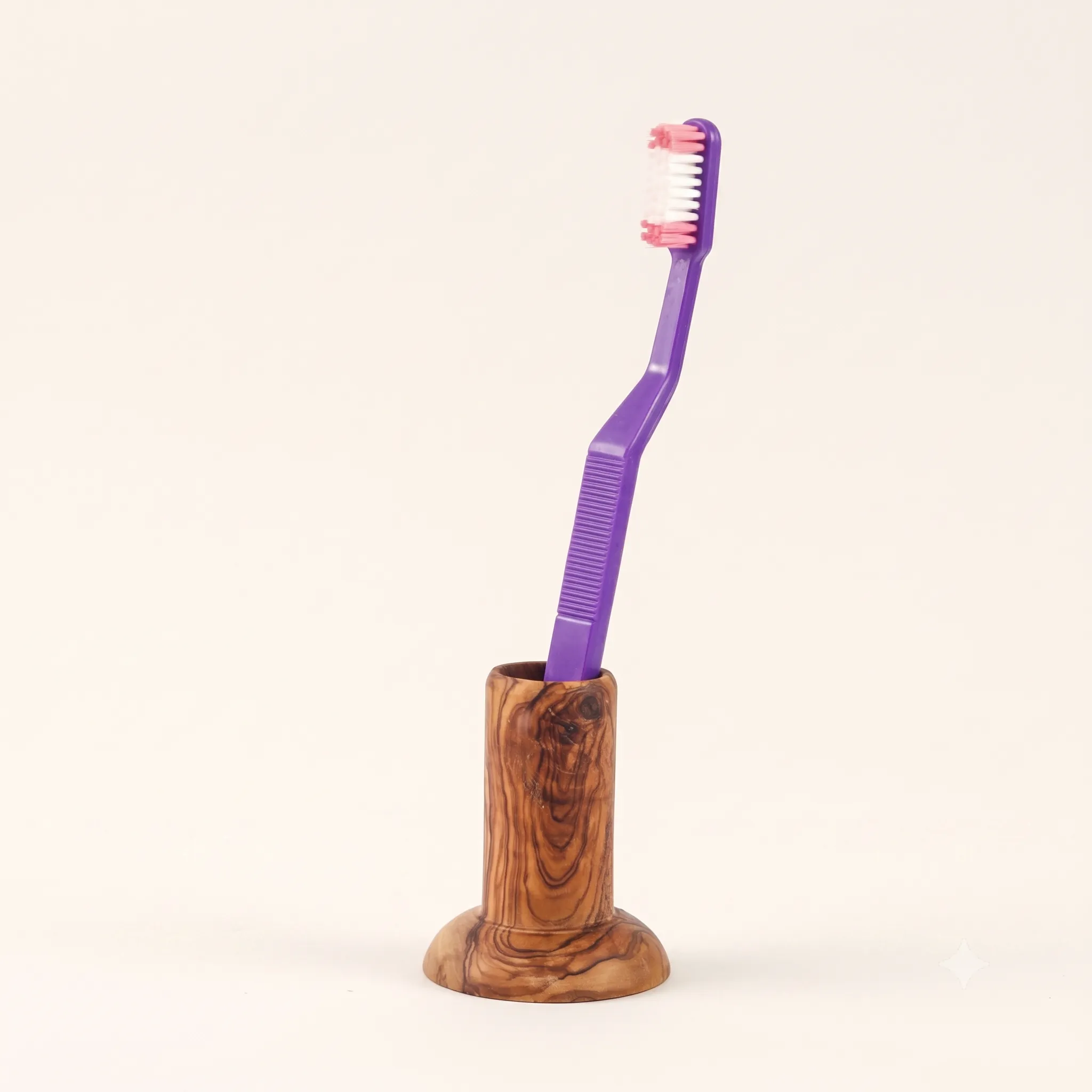 olive wood toothbrush holder