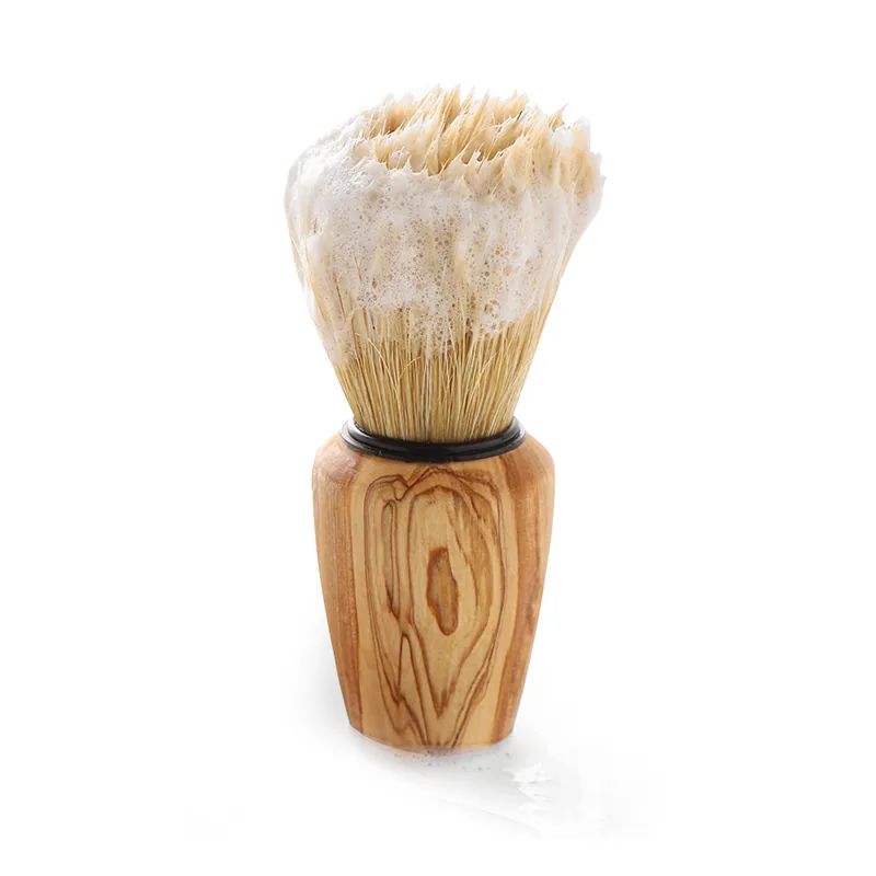 olive wood shaving brush