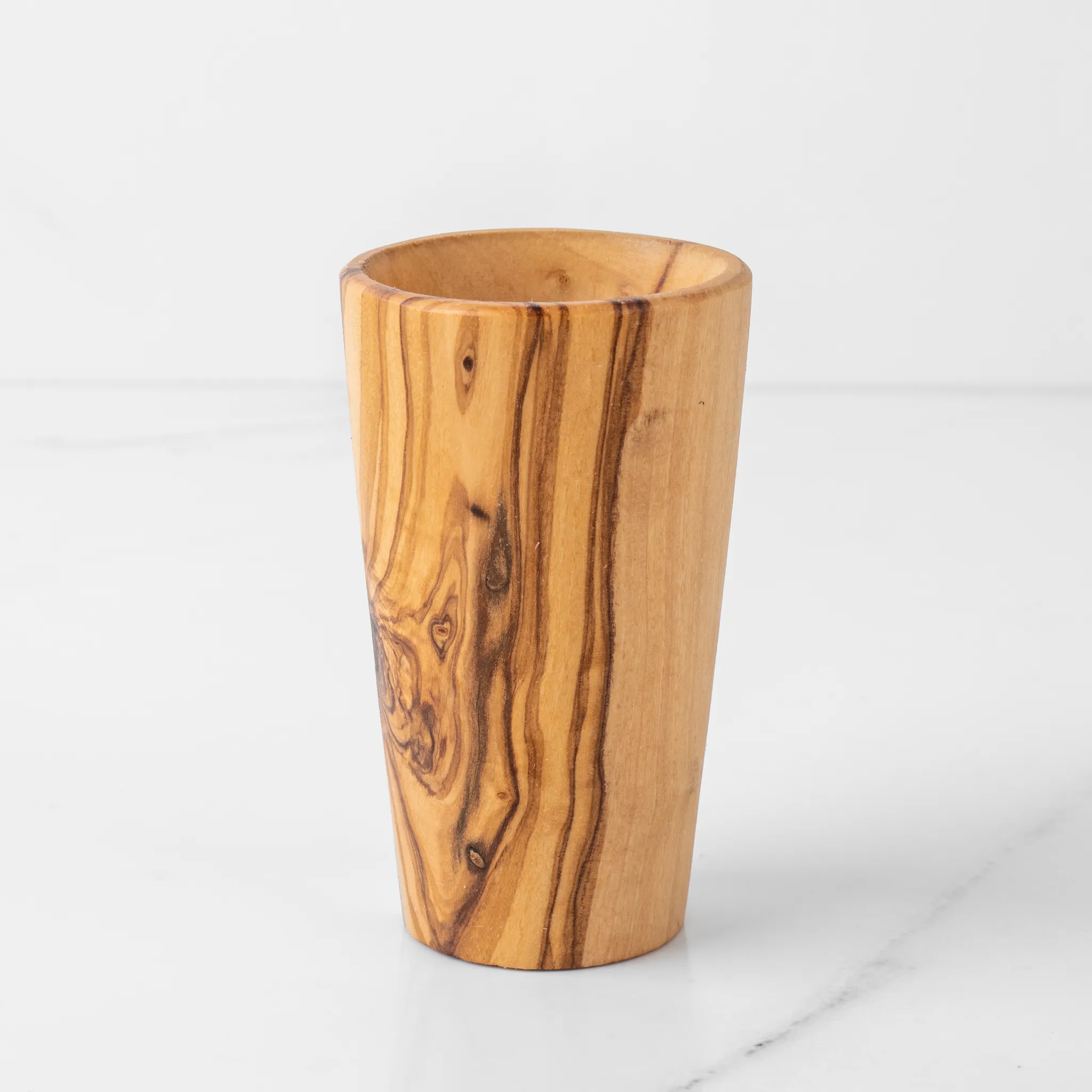 olive wood small drinking cup