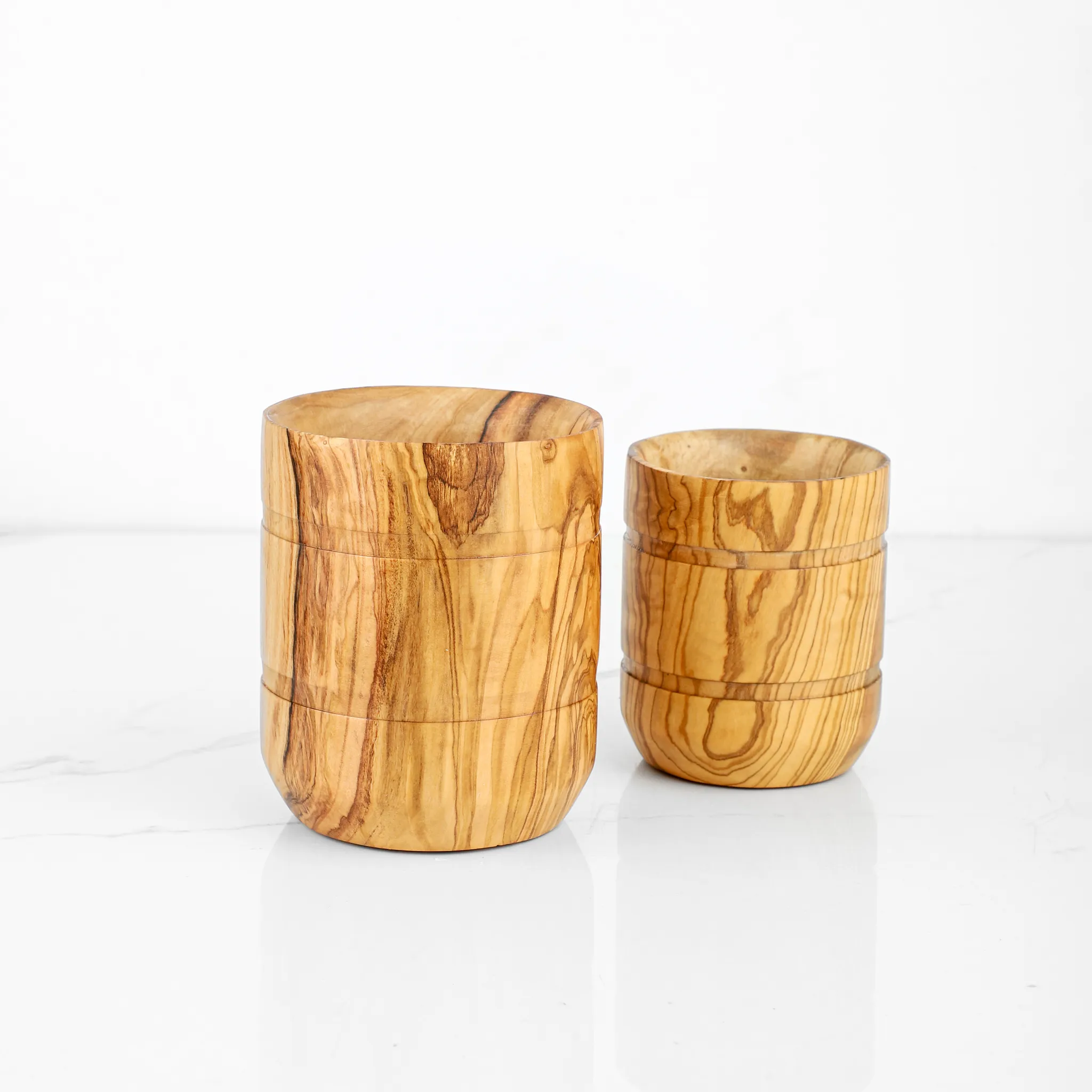 olive wood beer tankard