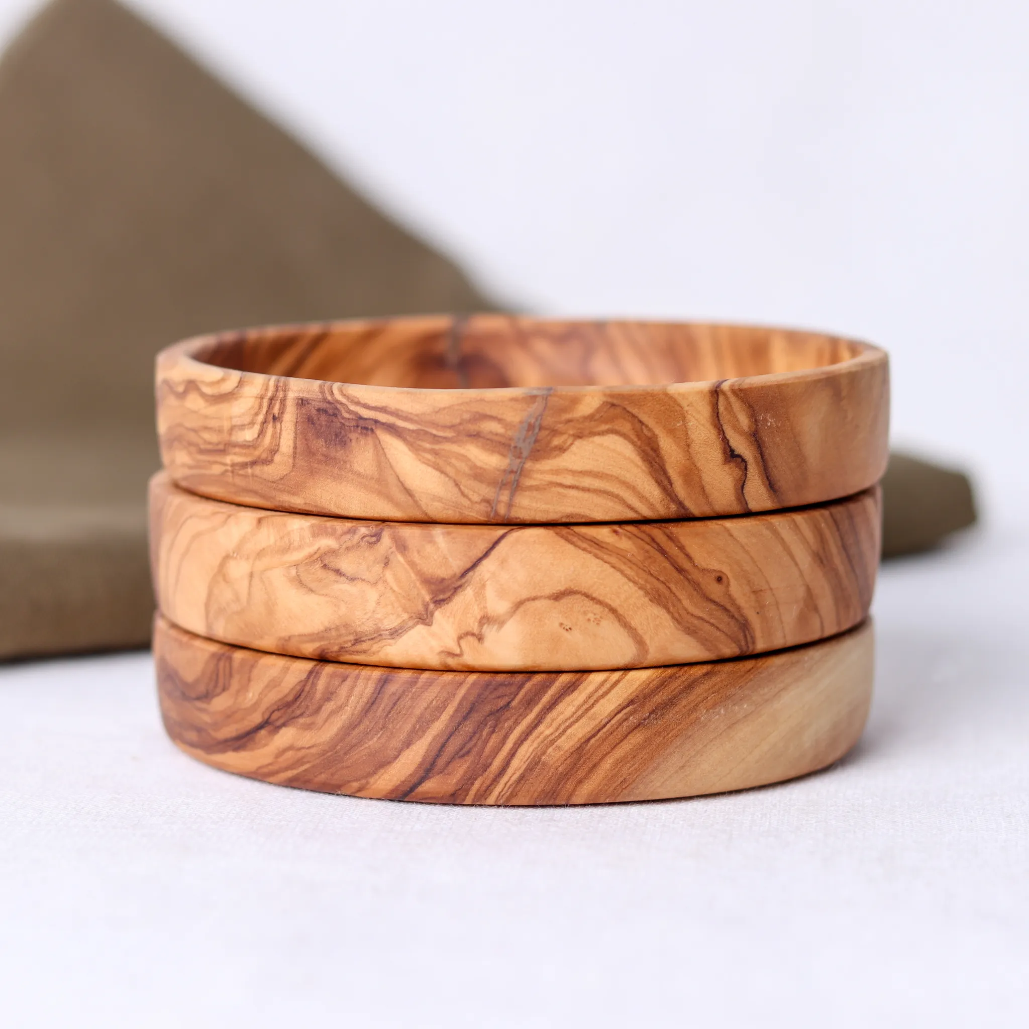 olive wood small round dipping dish
