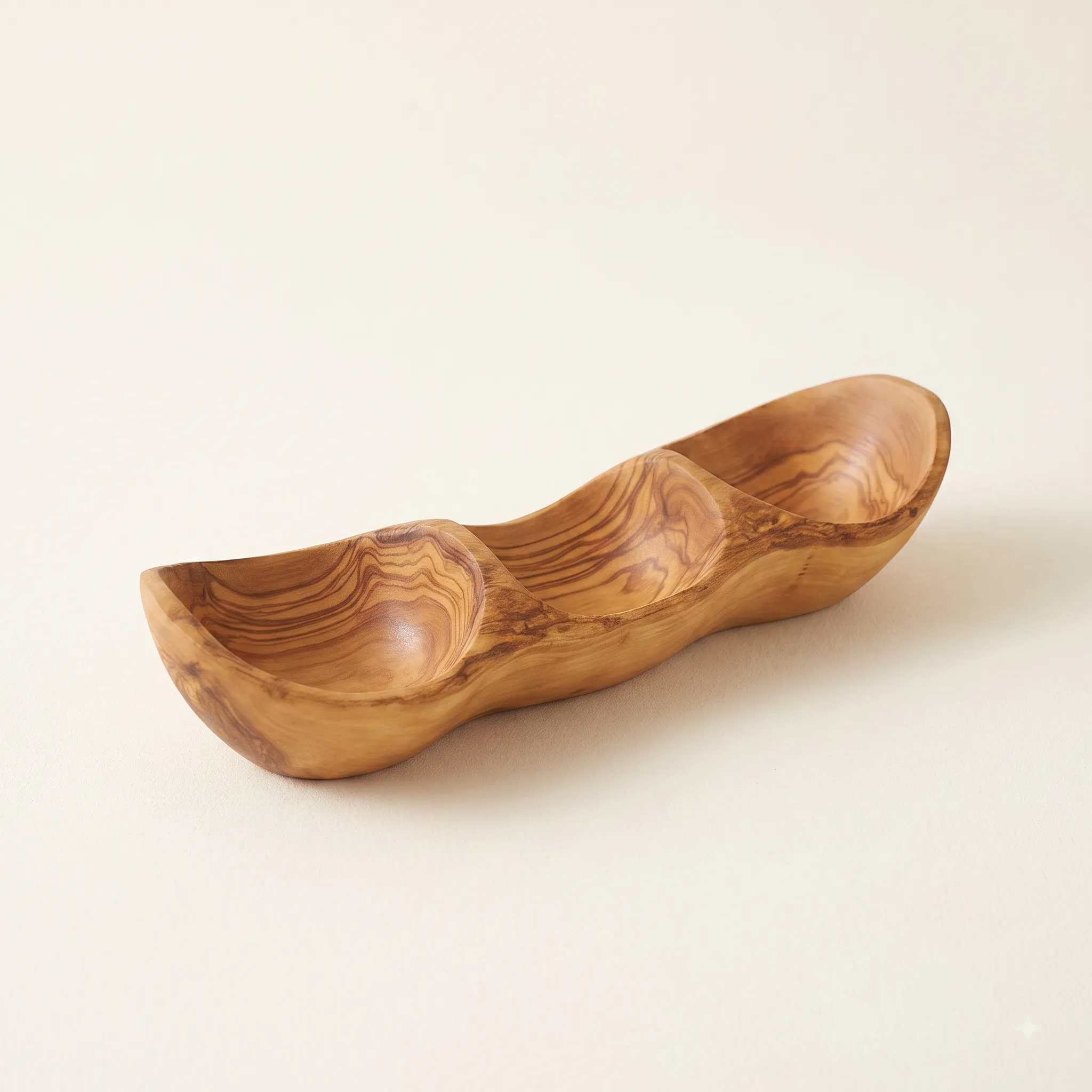 olive wood heart shaped dish
