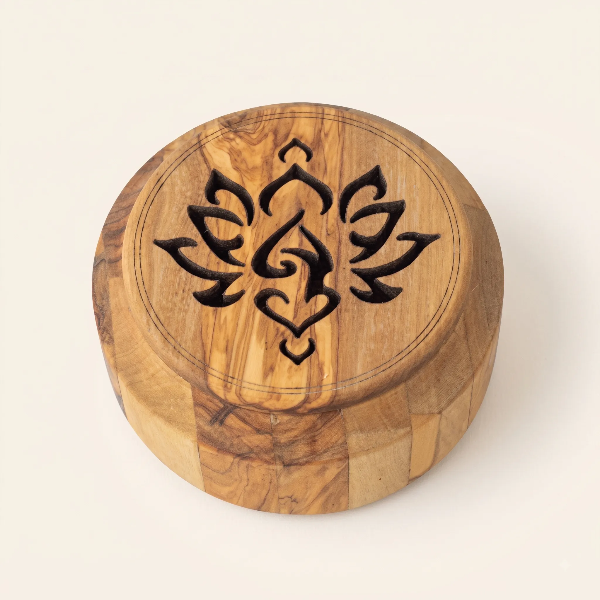 olive wood incense burner