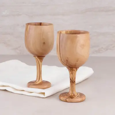 olive wood drinkware and tumblers