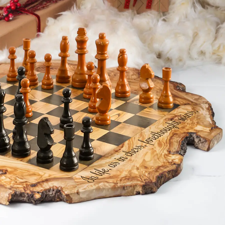 olive wood chess & board games