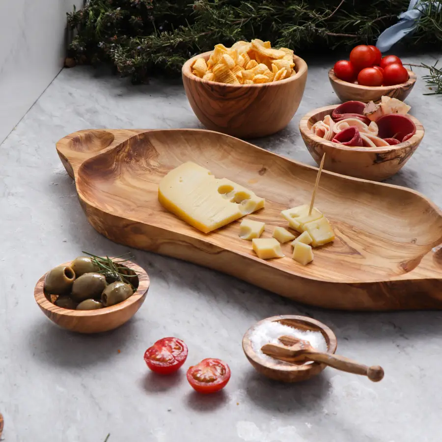 olive wood trays & plates